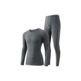 Мужской - Темно-серый (280 г, тип A, утолщенный хлопок, круглый вырез)