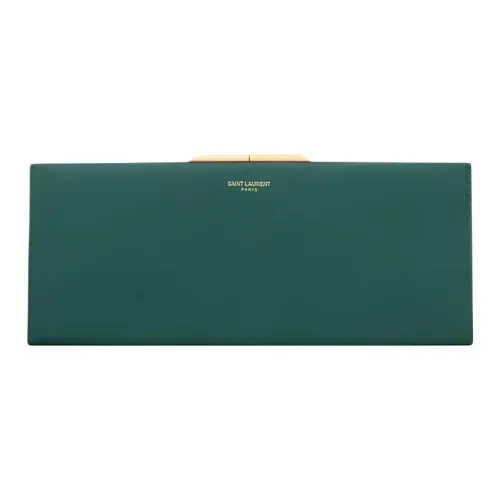 SAINT LAURENT Вискоза Клатч Маленький Унисекс Темно-зеленый