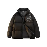 Чёрный хлопковый пуховик