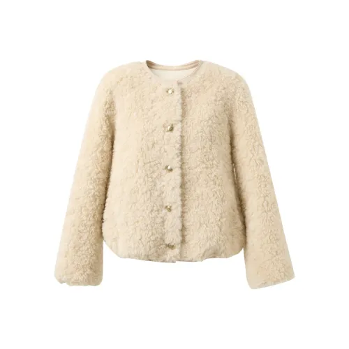 3COLOUR Velvet Feel Coat Women's