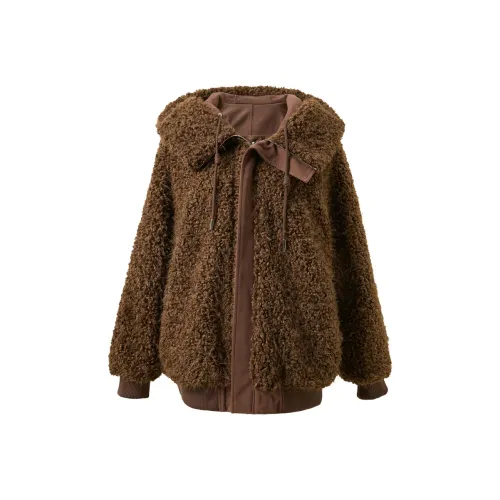 3COLOUR Красный Коричневый Женский Мех