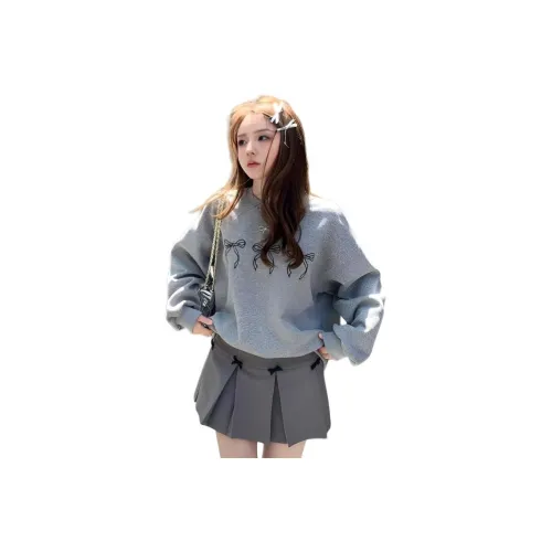 MDEHT Серый Флис с Подкладкой Женские Свитшоты