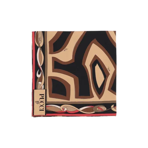 EMILIO PUCCI Шелковые шарфы Женские Красный Бежевый