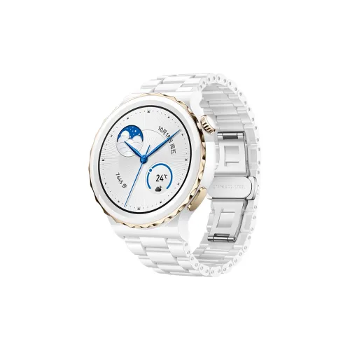 HAIAISO Ремень Совместимость с Huawei керамика материал из нержавеющей стали длина 16,5 см