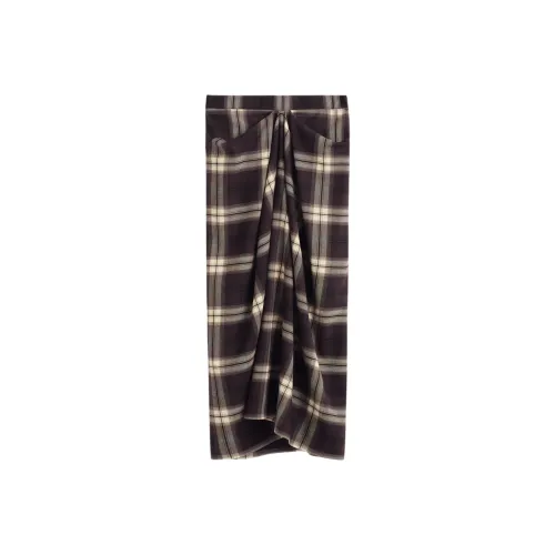 COS Бургунди Женские Повседневные Длинные Юбки