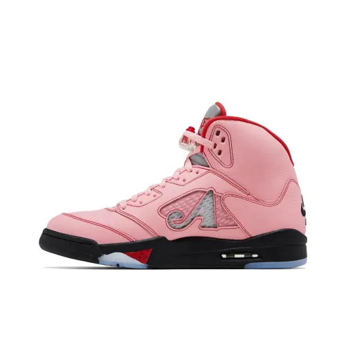 Awake NY совместный бренд x Jordan Air Джордан 5 противоскользящий устойчивый к истиранию MID топ винтажные баскетбольные кроссовки унисекс розовый