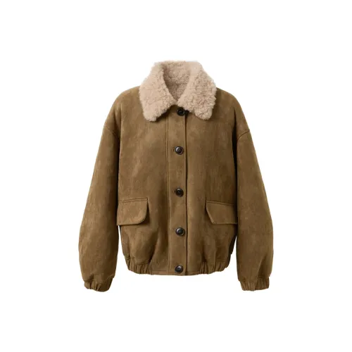 3COLOUR Фундуковый Коричневый Женские Меховые изделия