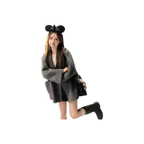 MDEHT Серый Женский Пальто