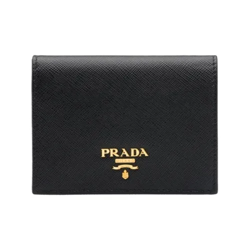 PRADA Кожа Кошелек Маленький Женский Черный