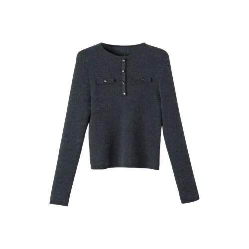 Late White Серый Женский Трикотаж