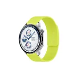 Неоновый зеленый [Зернистая текстура, кожа, магнитный, силиконовый ремешок]
