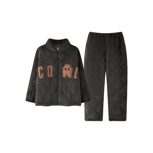 ROMANTIC·SPRING Сверхтолстый Утеплённый # Мужской Мужской Пижамные комплекты