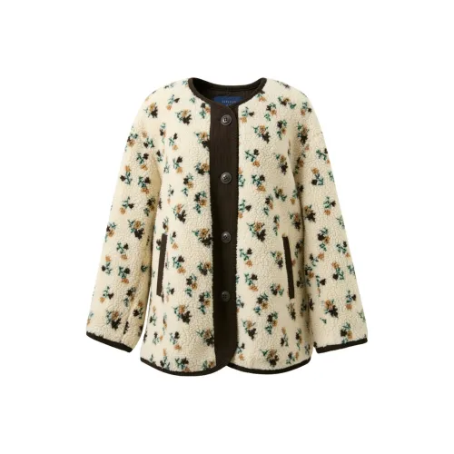 3COLOUR Кофе с Бежевый Женские Меховые изделия