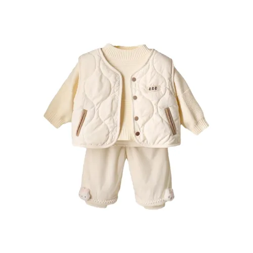 MUMUWU Повседневная спортивная одежда комплект из трех предметов бежевый для младенцев и малышей