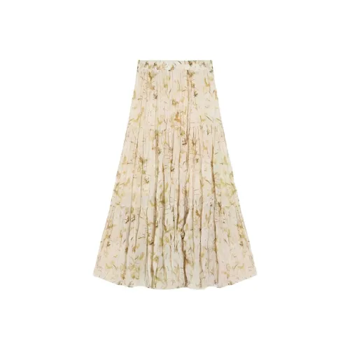 GZQJ Многоцветный Женский Повседневный Длинный Юбка