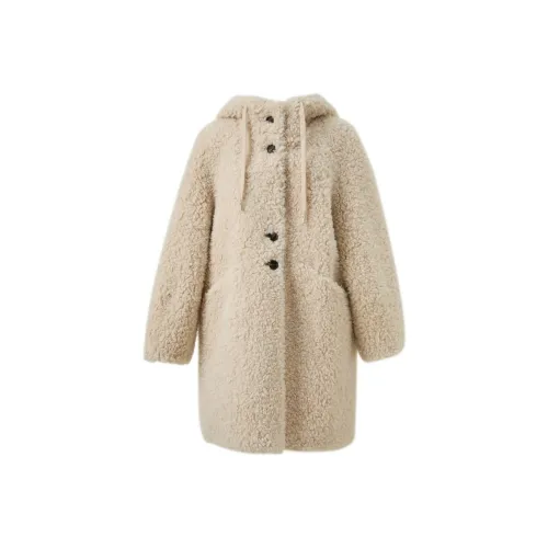 3COLOUR Velvet Feel Coat Women's