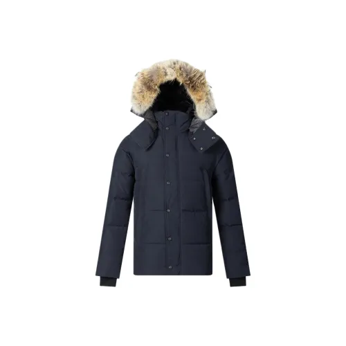 Canada Goose Wyndham Series Down Jacket Parka Coat Men's Dark Blue Канада Goose Wyndham Series Пуховик Парка Пальто Мужской Темно-синий