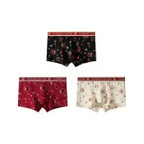 [100% cotton, Breathable] Черный + Бордовый + Бежевый Желтый (3 упаковки)