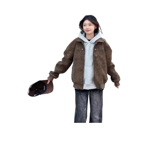 XUBAIHUO Кофе Унисекс Кожаные куртки