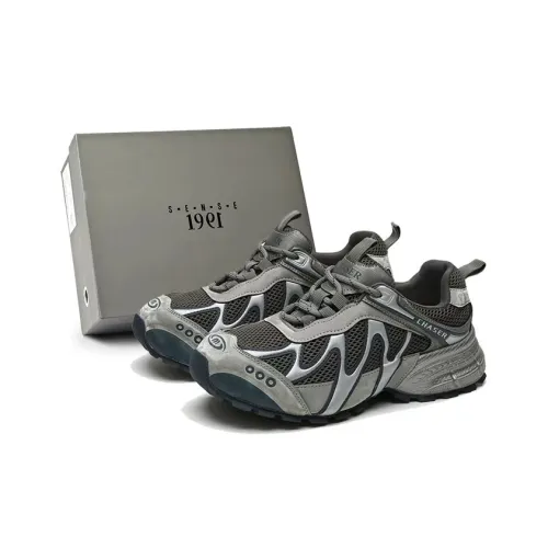 SENSE 1991 Низкие кеды с толстой подошвой Серый Синий Женские