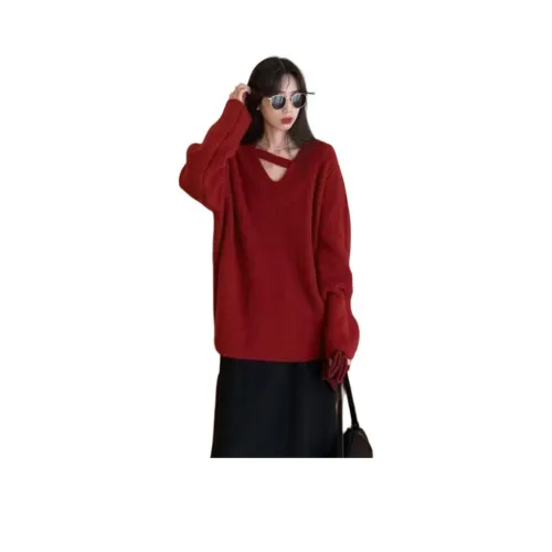 YICHEN Красный Женский Трикотаж