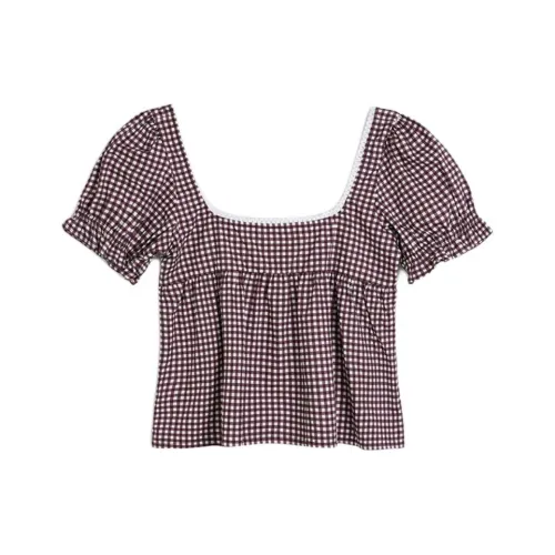 Motel Rocks Axoni Рубашка с квадратным вырезом In MI Ggham We Женская