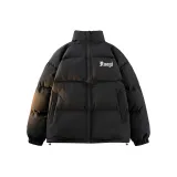 Чёрный хлопковый пуховик