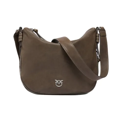 PINKO Love Birds series Сумка через плечо из коровьей кожи Маленькая Женская Тауповая