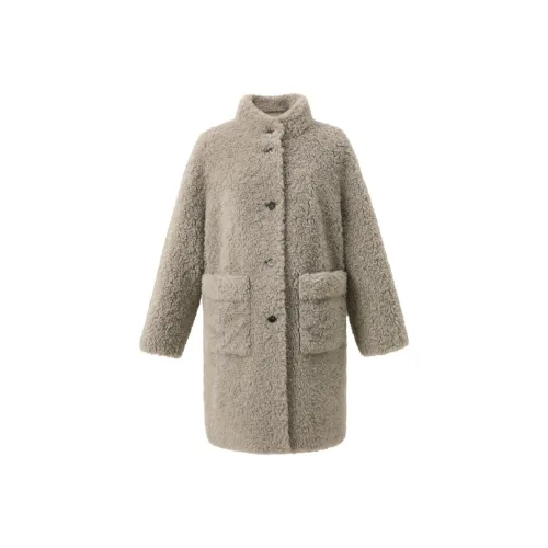 3COLOUR Светло-серый зеленый Женские меховые изделия