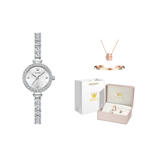 OLEVS Кварцевый механизм Часы Женские Белый циферблат