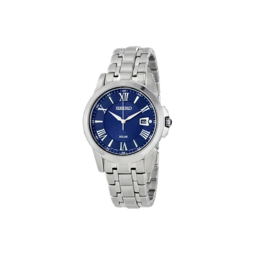 SEIKO Solar Кварц Мужские часы 42 мм Синий