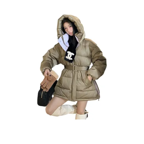 NANING 9 Новый Армейский зеленый Женские Пуховики
