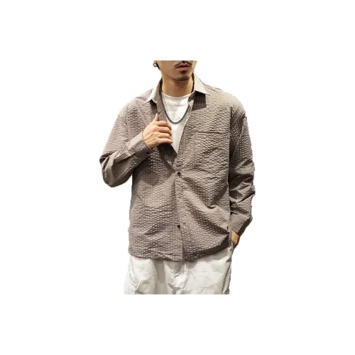 LUJIEBANG Хаки Мужские Рубашки