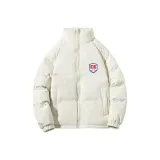 Пуховик цвета экрю из хлопка