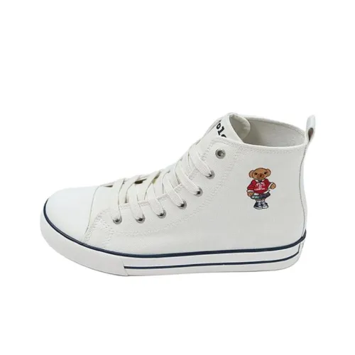 Polo Ralph Lauren High Top Canvas Shoes White Women's