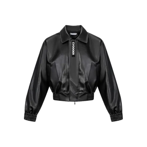 CVOOOER Черный Унисекс Кожаные куртки