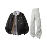 Чёрные + Светло-серые штаны