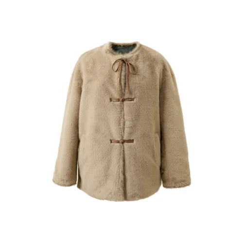 3COLOUR Темно-оливковый Женский Мех