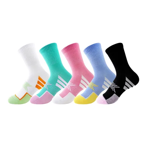 Reebok [5 пар] Смешанные цвета Женские носки MID до икры