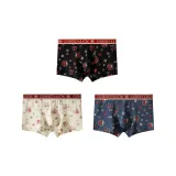 [100% cotton, Breathable] Черный + Бежевый, Желтый + Темно-синий (3 упаковки)