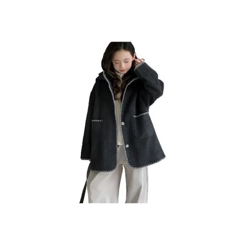 Yomi House Серый Школьный возраст Шерстяное пальто