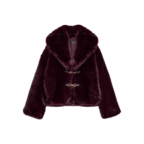 ZARA Бордовый Красный Женский Бархатный Куртки