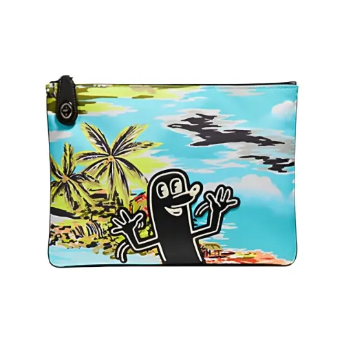 COACH X Keith Haring Сумка для украшений с принтом застежки клатч кошелек мужской синий