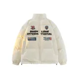 Белый хлопковый пуховик