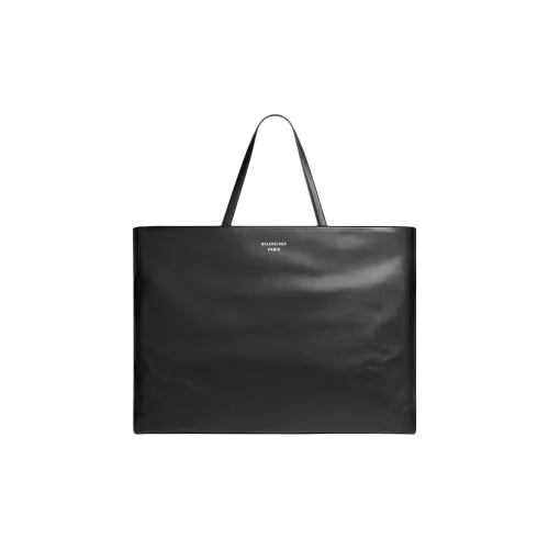 Balenciaga Smooth Calfskin Tote Bag Shopping Bag Extra Large Men's Black