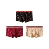 [100% cotton, Breathable] Черный + Бордовый + Абрикос (3 упаковки)