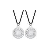 Серебряный компас с украшением "Восемь сокровищ", 02 [2 шт]