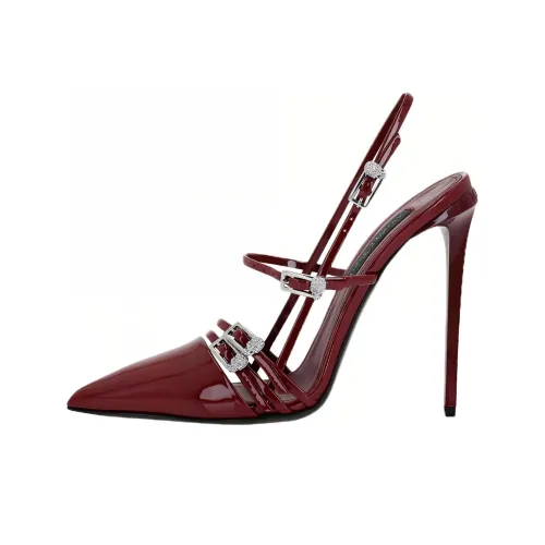 PHILIPP PLEIN Черепа Узкий каблук Высокие каблуки 12 см Женские Красный