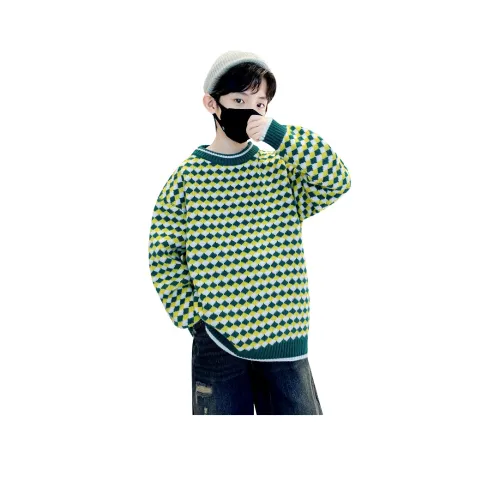 Rindu Свитер Осенний Корейский стиль Зеленый Детский