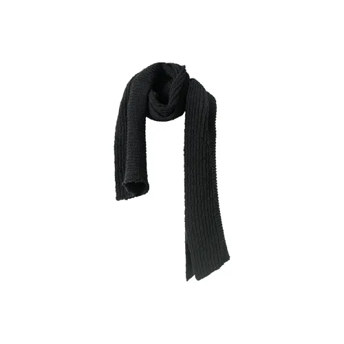 HUANXIANGZHE Утепленные шерстяные шарфы унисекс черного цвета